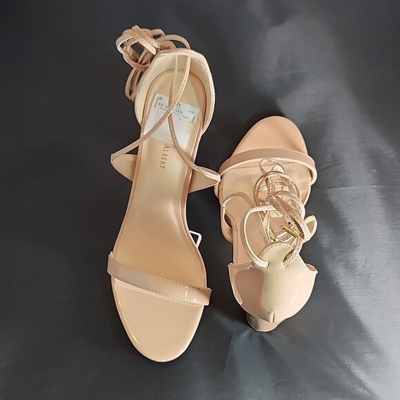 BRAND NEW CHARLES ALBERT LACE UP HIGH HEELED OPEN TOE DRESS THICK HEEL S… - Picture 5 of 16